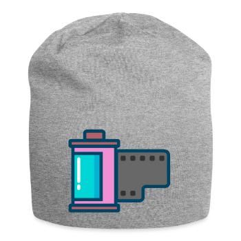 camera camera film camera photo - Jersey Beanie - heather grey - Front