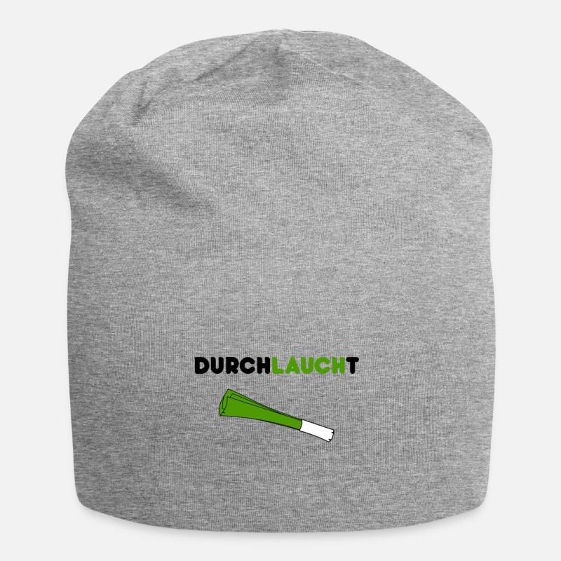 Durchlaucht dünn Lauch Spargel Gemüse Geschenkidee - Jersey-Beanie - Grau meliert