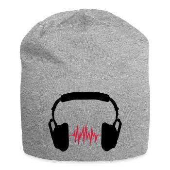 headphones - Jersey Beanie - heather grey - Front