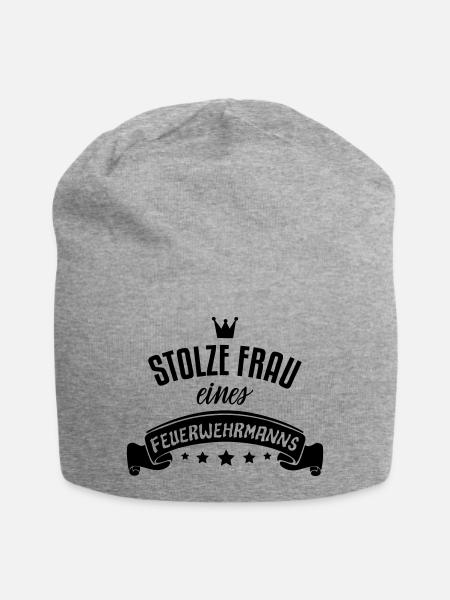 frau feuerwehrmann - Jersey-Beanie - Grau meliert