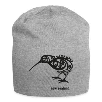Neuseeland - Jersey-Beanie - Grau meliert - Vorne