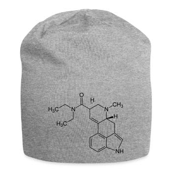 LSD Strukturformel - Jersey-Beanie - Grau meliert - Vorne