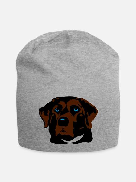 Labrador braun, blond oder schwarz - Jersey-Beanie - Grau meliert