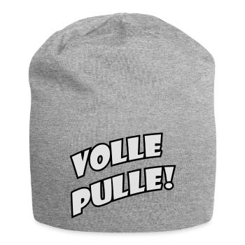 Volle Pulle! - Jersey-Beanie - Grau meliert - Vorne