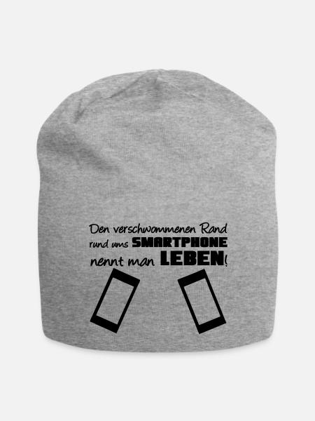Smartphone Spruch Handy Nerd Geschenk lustig - Jersey-Beanie - Grau meliert