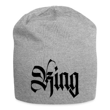 KING and Queen - Jersey-Beanie - Grau meliert - Vorne