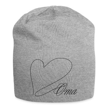 Oma - Jersey-Beanie - Grau meliert - Vorne