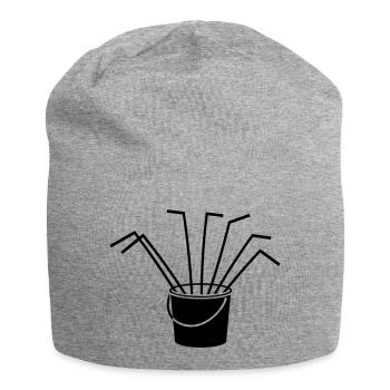 eimersaufen_f1 - Jersey-Beanie - Grau meliert - Vorne