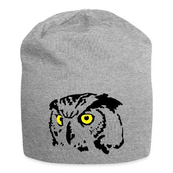chouette - Bonnet en jersey - gris chiné - Devant