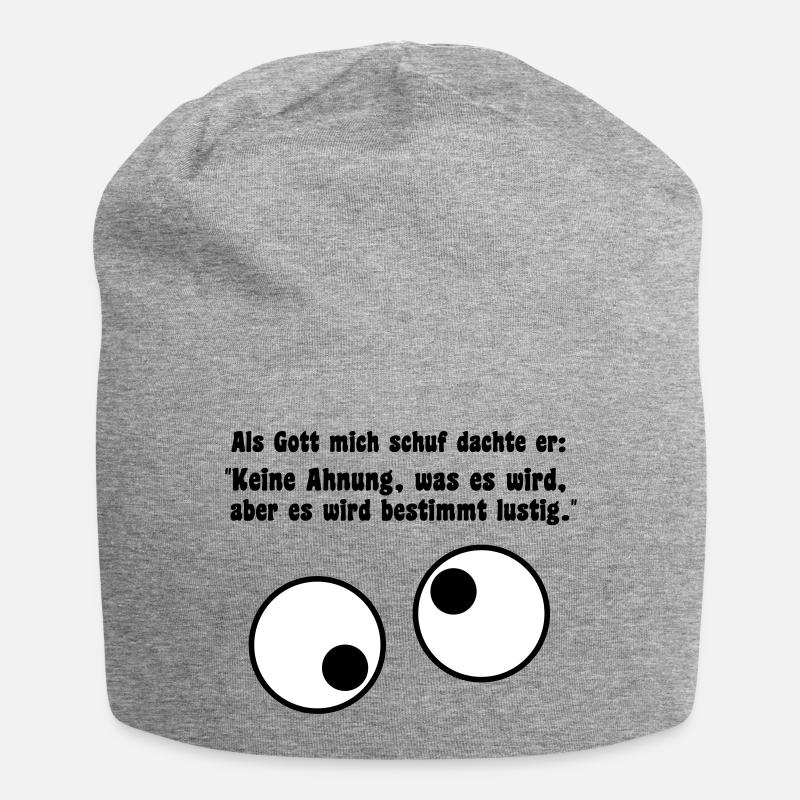 funny - Jersey Beanie - heather grey