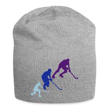 Eisbahn Hockey Silhouette Animation - Jersey-Beanie - Grau meliert - Vorne
