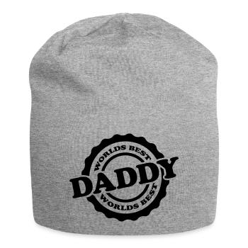 Worlds Best Daddy - Jersey Beanie - heather grey - Front