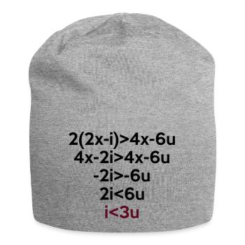 I love you (Formule de math) - Bonnet en jersey - gris chiné - Devant