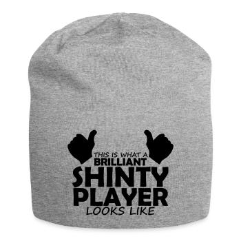 brilliant shinty player - Jersey Beanie - heather grey - Front