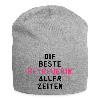 Betreuer Betreuerin Gruppenleiter Kind Gastgeber - Jersey-Beanie - Grau meliert - Vorne
