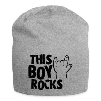 This Boy rocks - Jersey-Beanie - Grau meliert - Vorne