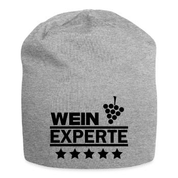 Wein Experte - Jersey-Beanie - Grau meliert - Vorne
