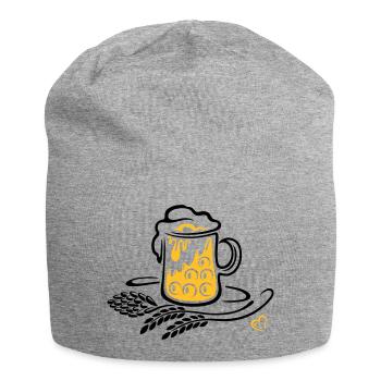 Bière Bière Mug Houblon Blé - Bonnet en jersey - gris chiné - Devant