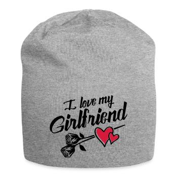 i love my girlfriend - Jersey-Beanie - Grau meliert - Vorne