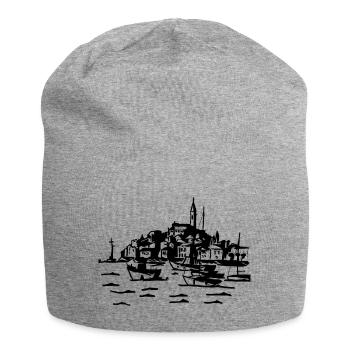 Rovinj port - Jersey Beanie - heather grey - Front