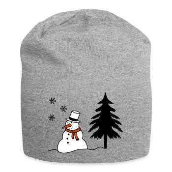snowman - Jersey Beanie - heather grey - Front