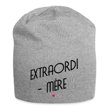 Mère Maman Fun - Bonnet en jersey - gris chiné - Devant