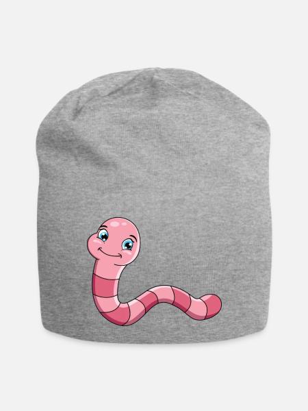 Regenwurm - Jersey-Beanie - Grau meliert