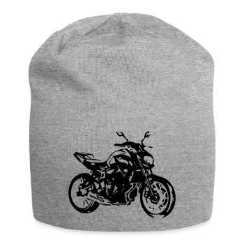 motorcycle roadster - Jersey Beanie - heather grey - Front