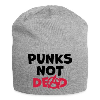 Zitat punks not dead - Jersey-Beanie - Grau meliert - Vorne