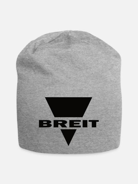 Breit - Jersey-Beanie - Grau meliert