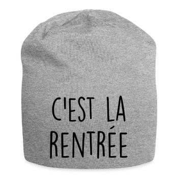 c'est la rentrée - Bonnet en jersey - gris chiné - Devant