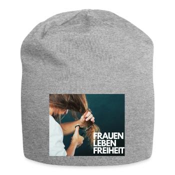 Frauen Leben Freiheit - Jersey-Beanie - Grau meliert - Vorne