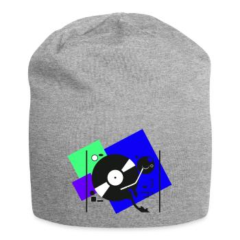 Platines colorées4 - Bonnet en jersey - gris chiné - Devant