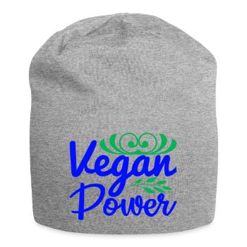 Vegan Power - Jersey-Beanie - Grau meliert - Vorne