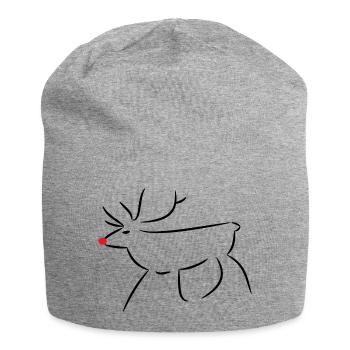 Rudolph le renne T shirt design - Bonnet en jersey - gris chiné - Devant