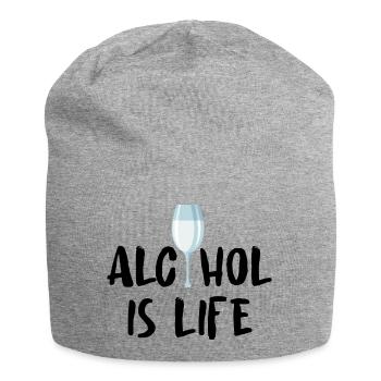 Bière Vin Whisky Schnaps Alcool - Bonnet en jersey - gris chiné - Devant