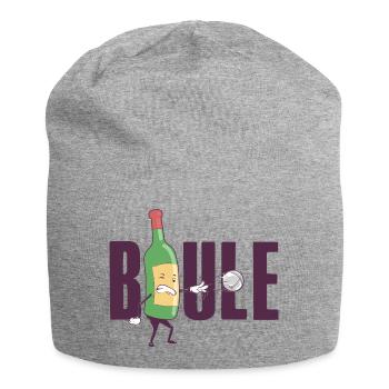 Boule und Wein Boccia Kugeln Petanque Outfit - Jersey-Beanie - Grau meliert - Vorne