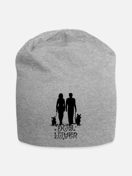Liebe zum hund - Jersey-Beanie - Grau meliert