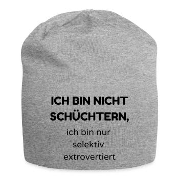 schüchtern - Jersey-Beanie - Grau meliert - Vorne