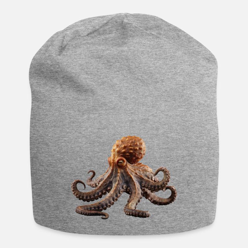 Les pieuvres peuvent changer de couleur et de texture - Bonnet en jersey - gris chiné