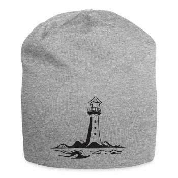 Leuchtturm - Jersey-Beanie - Grau meliert - Vorne
