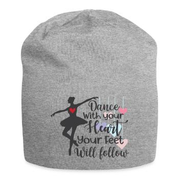 Tanzen Sie mit ganzem Herzen - Jersey-Beanie - Grau meliert - Vorne
