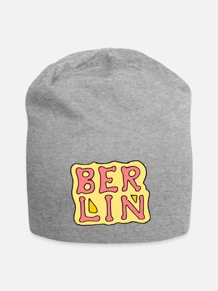 Berlin - Jersey-Beanie - Grau meliert