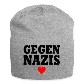 Gegen nazis - Jersey-Beanie - Grau meliert - Vorne