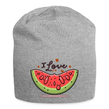 WATERMELON - Jersey Beanie - heather grey - Front