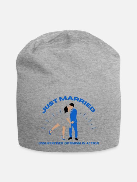 Je viens de me marier | Mariage - Bonnet en jersey - gris chiné