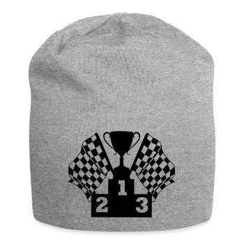 Podium du drapeau de la Coupe de course automobile - Bonnet en jersey - gris chiné - Devant