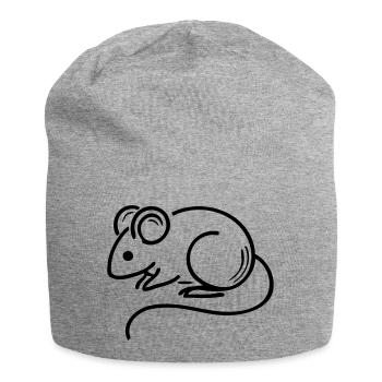 Mouse - Jersey Beanie - heather grey - Front