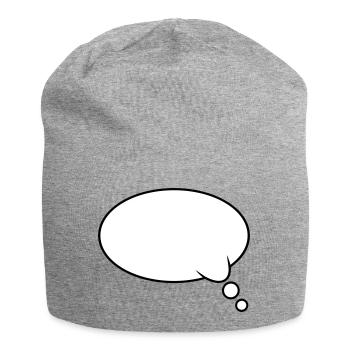 Thought Bubble Design - Jersey Beanie - heather grey - Front