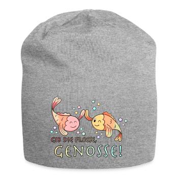Gib die Flosse Genosse Fisch! - Jersey-Beanie - Grau meliert - Vorne